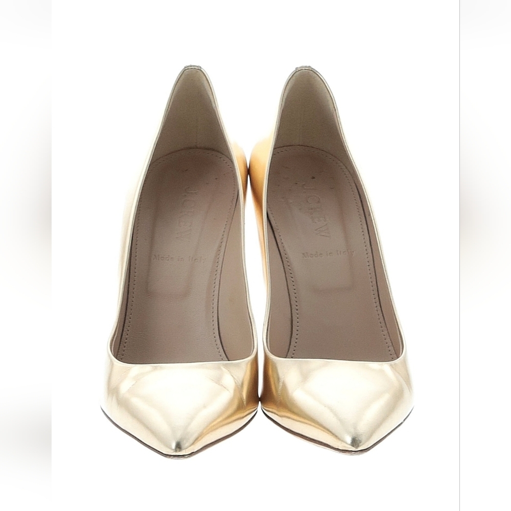 J. Crew Metallic Gold Heels